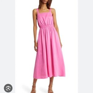 NWT // Smocked Waist Dress In Pink Wildflower